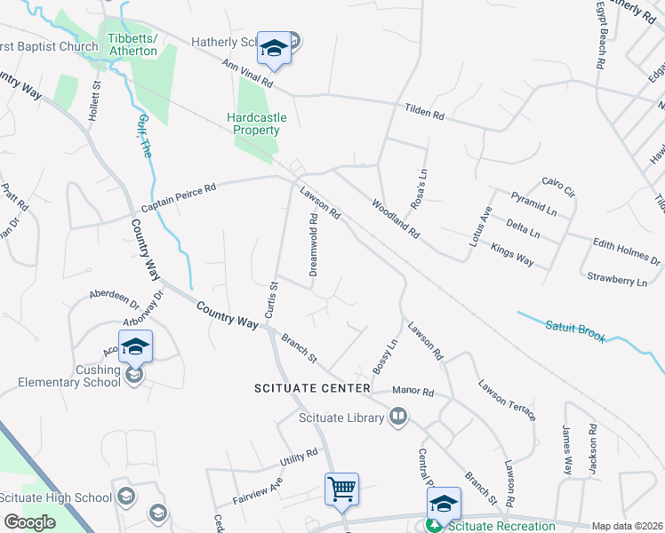 map of restaurants, bars, coffee shops, grocery stores, and more near 20 Dreamwold Road in Scituate
