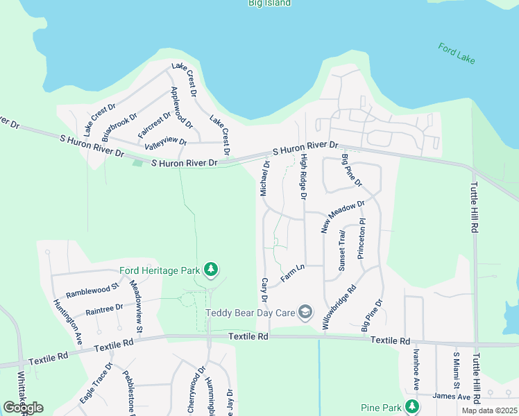 map of restaurants, bars, coffee shops, grocery stores, and more near 5583 Cary Drive in Ypsilanti