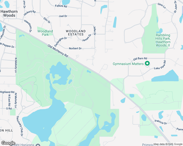 map of restaurants, bars, coffee shops, grocery stores, and more near 23800 North Old McHenry Road in Hawthorn Woods