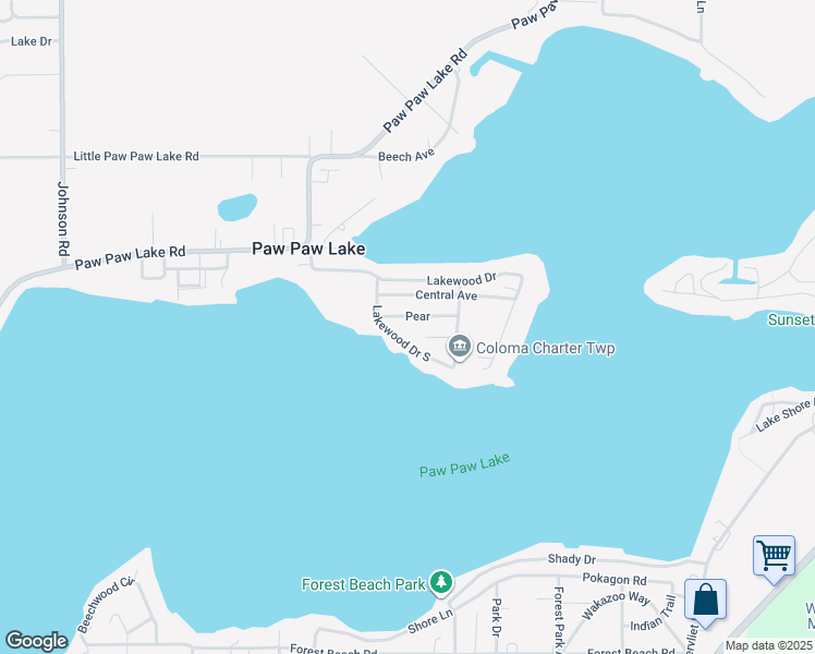 map of restaurants, bars, coffee shops, grocery stores, and more near 7852 Pear in Coloma