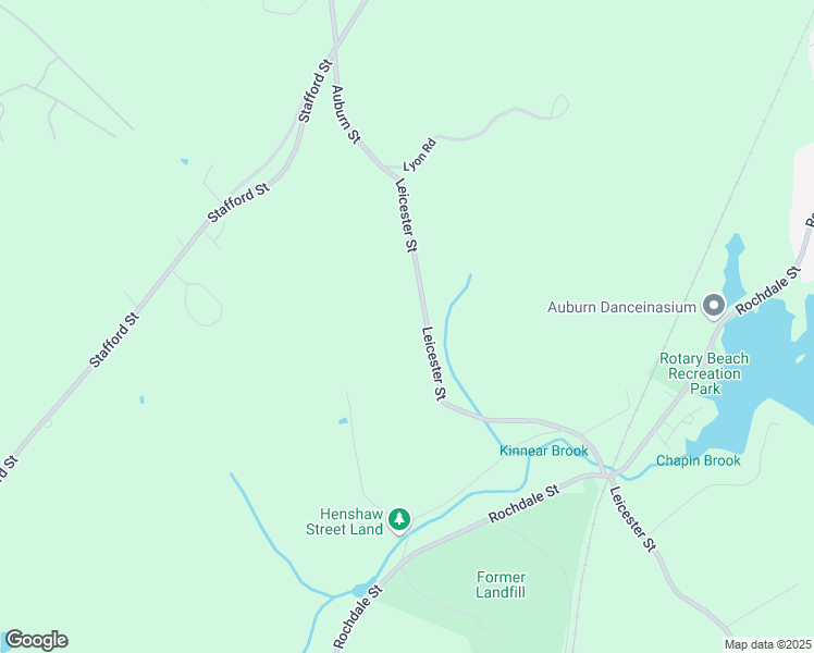 map of restaurants, bars, coffee shops, grocery stores, and more near 445 Leicester Street in Auburn