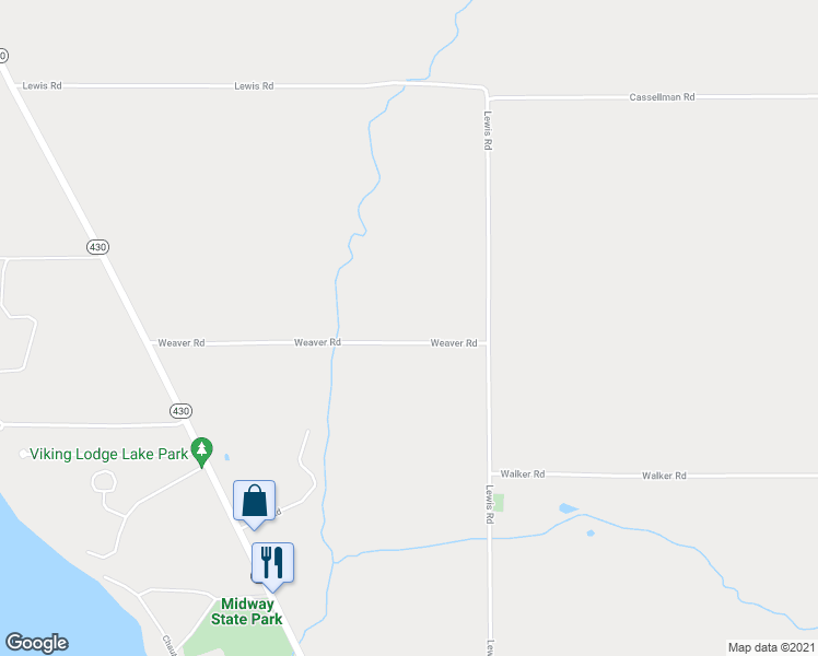 map of restaurants, bars, coffee shops, grocery stores, and more near 5446 Weaver Road in Bemus Point