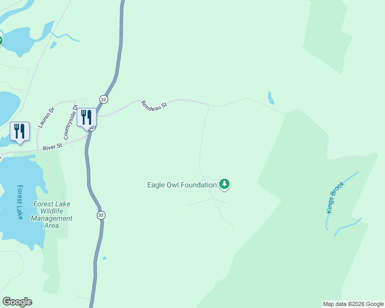 map of restaurants, bars, coffee shops, grocery stores, and more near 45 Olney Road in Palmer