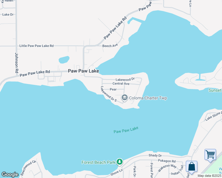 map of restaurants, bars, coffee shops, grocery stores, and more near 7852 Pear in Coloma