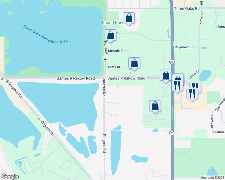 map of restaurants, bars, coffee shops, grocery stores, and more near 1125 Mitchell Court in Crystal Lake