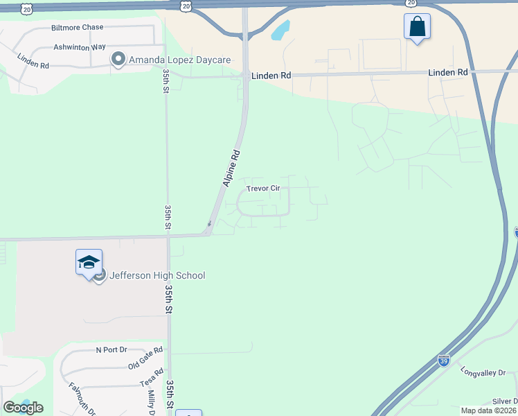 map of restaurants, bars, coffee shops, grocery stores, and more near 4529 Governor's Drive in Rockford