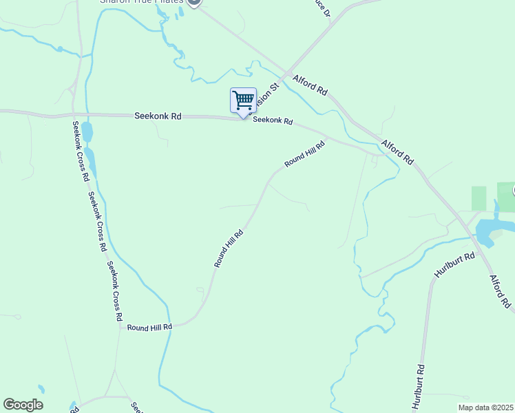 map of restaurants, bars, coffee shops, grocery stores, and more near 18 Round Hill Road in Great Barrington