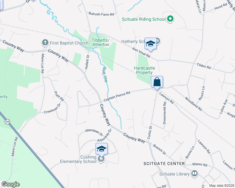 map of restaurants, bars, coffee shops, grocery stores, and more near 124 Captain Peirce Road in Scituate