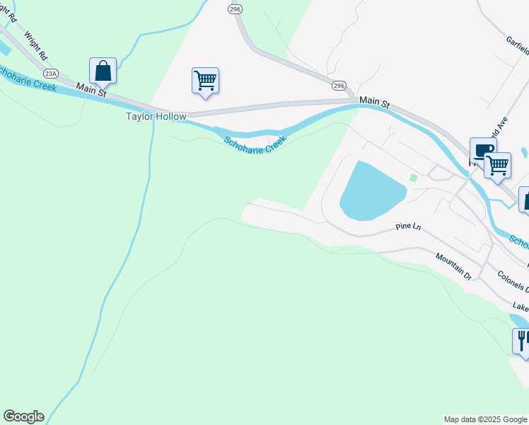 map of restaurants, bars, coffee shops, grocery stores, and more near 601-623 Hunter Ln in West Kill