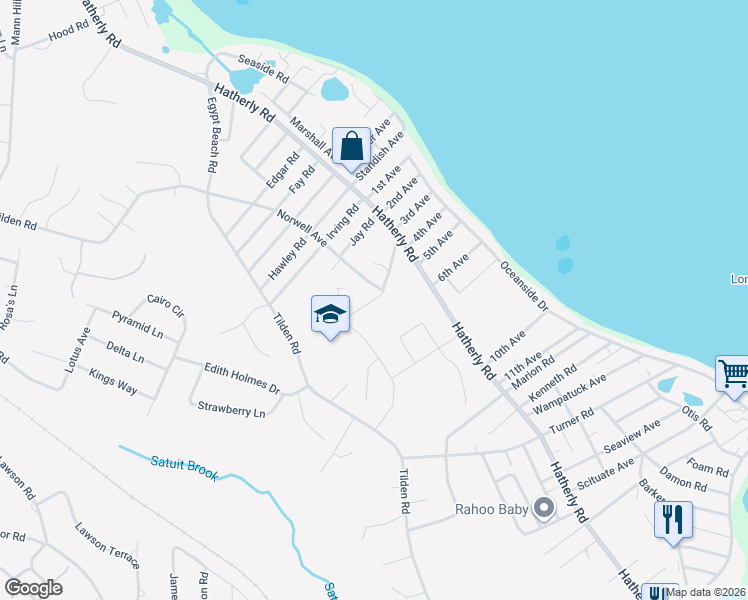 map of restaurants, bars, coffee shops, grocery stores, and more near 9 Ermine Street in Scituate