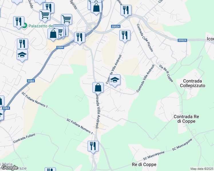 map of restaurants, bars, coffee shops, grocery stores, and more near in Lanciano