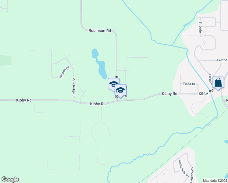 map of restaurants, bars, coffee shops, grocery stores, and more near 3450 Kibby Road in Jackson