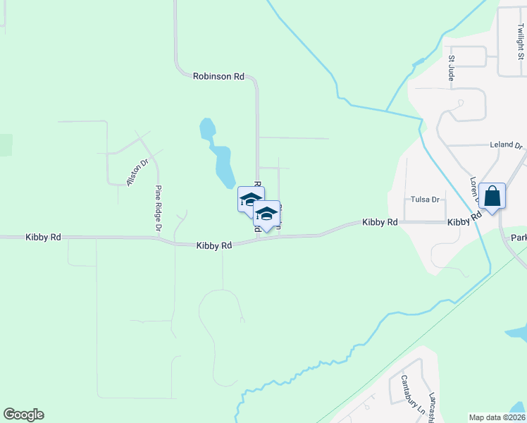 map of restaurants, bars, coffee shops, grocery stores, and more near 3450 Kibby Road in Jackson
