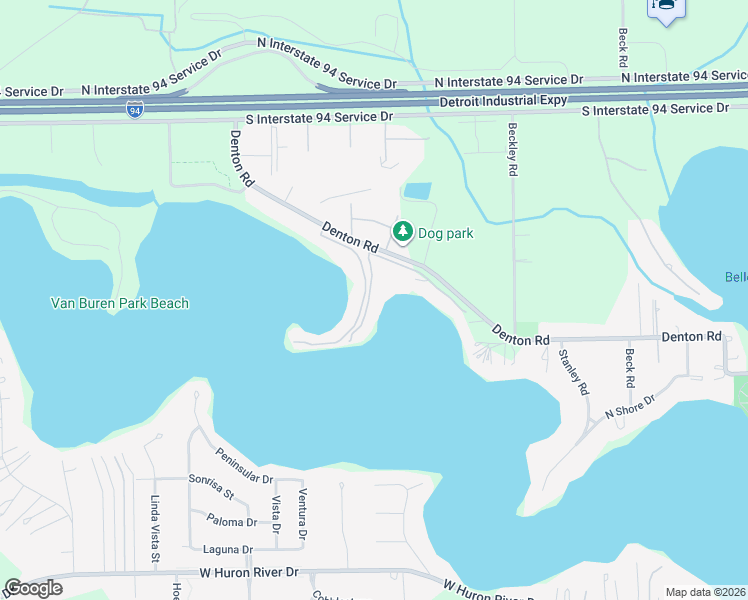 map of restaurants, bars, coffee shops, grocery stores, and more near 48355 Bayshore Drive in Belleville