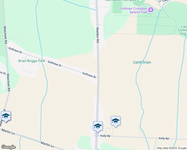 map of restaurants, bars, coffee shops, grocery stores, and more near 1780 Golf View Drive in Windsor