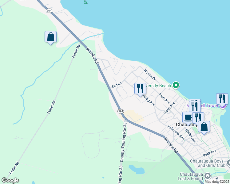map of restaurants, bars, coffee shops, grocery stores, and more near 91 Harper Avenue in Mayville