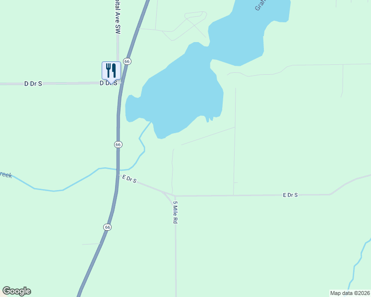 map of restaurants, bars, coffee shops, grocery stores, and more near 2563 Ramblin Drive in Battle Creek