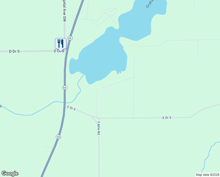 map of restaurants, bars, coffee shops, grocery stores, and more near 2563 Ramblin Drive in Battle Creek
