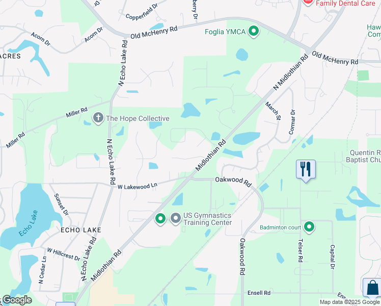 map of restaurants, bars, coffee shops, grocery stores, and more near 1080 Westberry Court in Lake Zurich