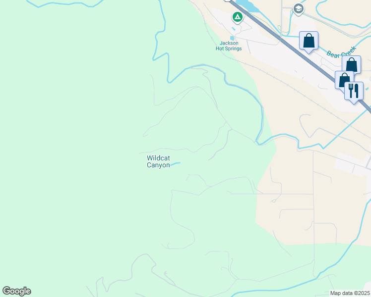 map of restaurants, bars, coffee shops, grocery stores, and more near McKenzie Canyon Road in Jackson County