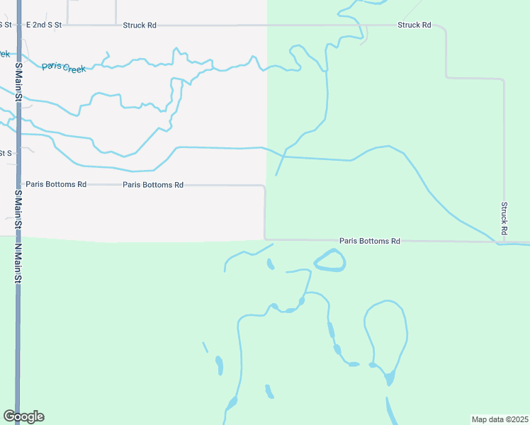 map of restaurants, bars, coffee shops, grocery stores, and more near Paris Bottoms Road in Paris