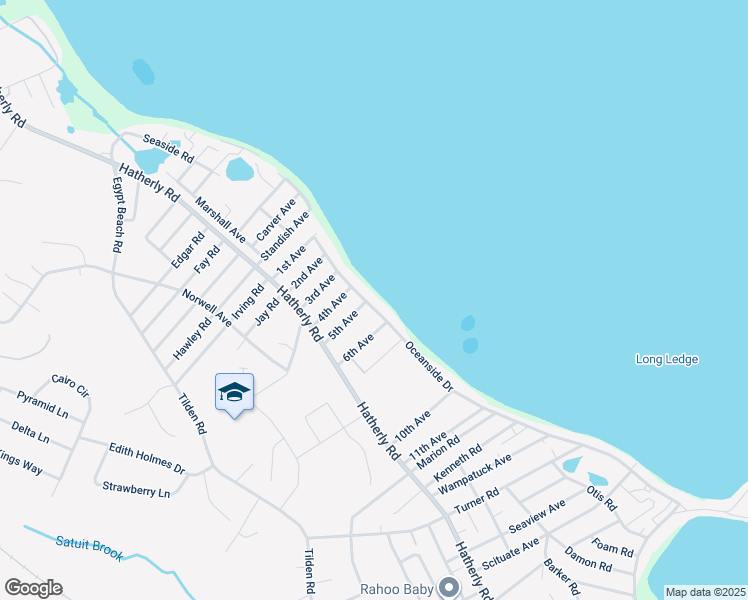 map of restaurants, bars, coffee shops, grocery stores, and more near 110 Oceanside Drive in Scituate