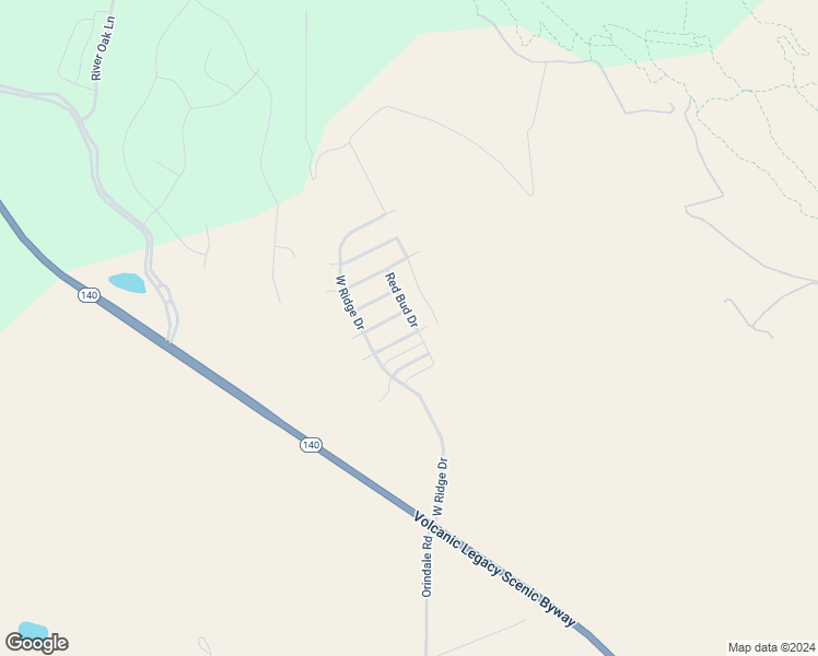 map of restaurants, bars, coffee shops, grocery stores, and more near 5101 Larch Lane in Klamath Falls