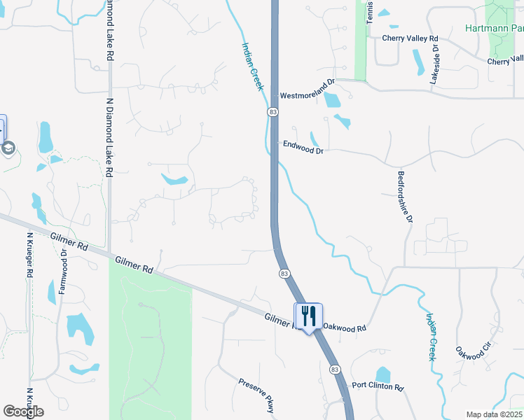 map of restaurants, bars, coffee shops, grocery stores, and more near 6248 Pine Tree Drive in Long Grove