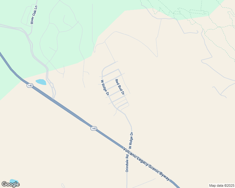 map of restaurants, bars, coffee shops, grocery stores, and more near 5122 Hickory Lane in Klamath Falls