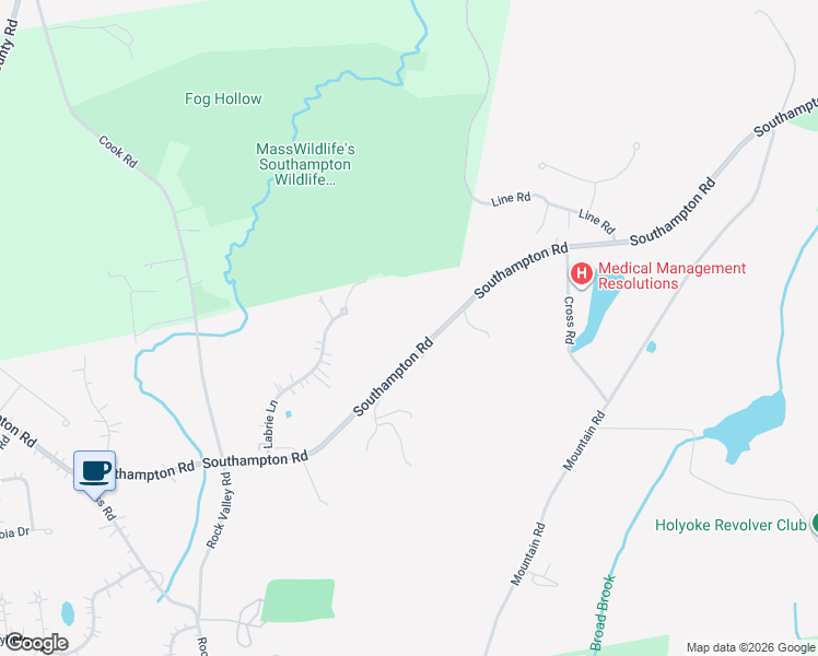 map of restaurants, bars, coffee shops, grocery stores, and more near 245 Southampton Road in Holyoke