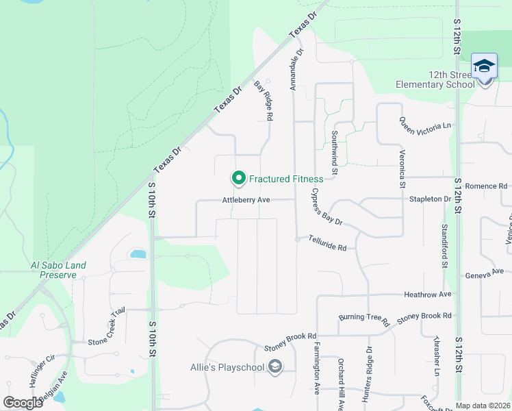 map of restaurants, bars, coffee shops, grocery stores, and more near 5639 Attleberry Avenue in Kalamazoo