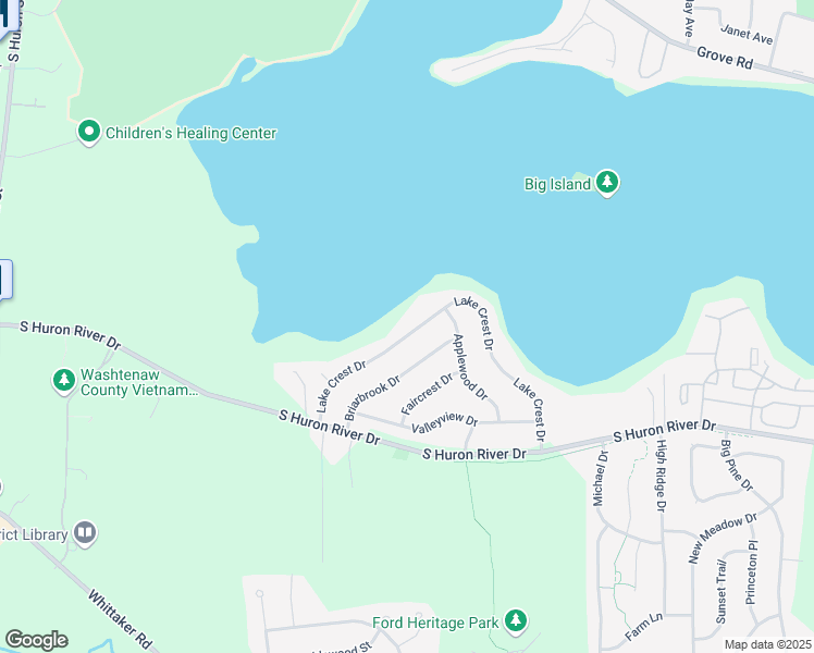 map of restaurants, bars, coffee shops, grocery stores, and more near 7963 Lakecrest Drive in Ypsilanti