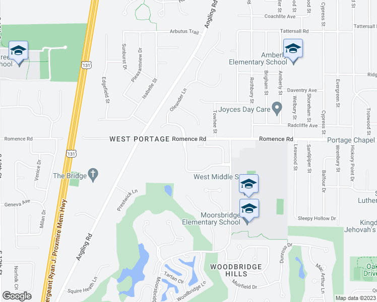 map of restaurants, bars, coffee shops, grocery stores, and more near 7075 Austrian Pine Way in Portage