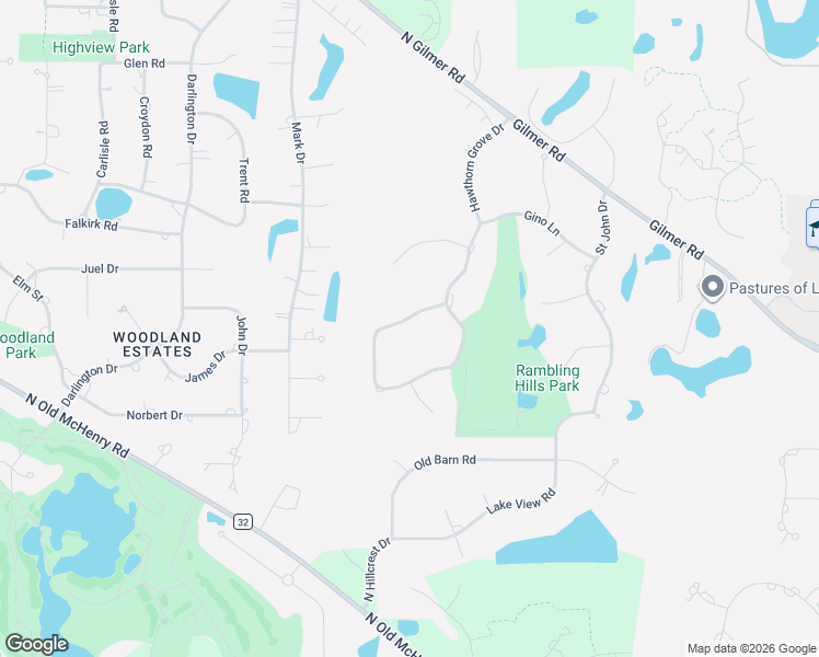 map of restaurants, bars, coffee shops, grocery stores, and more near 5 Hawthorn Grove Circle in Hawthorn Woods