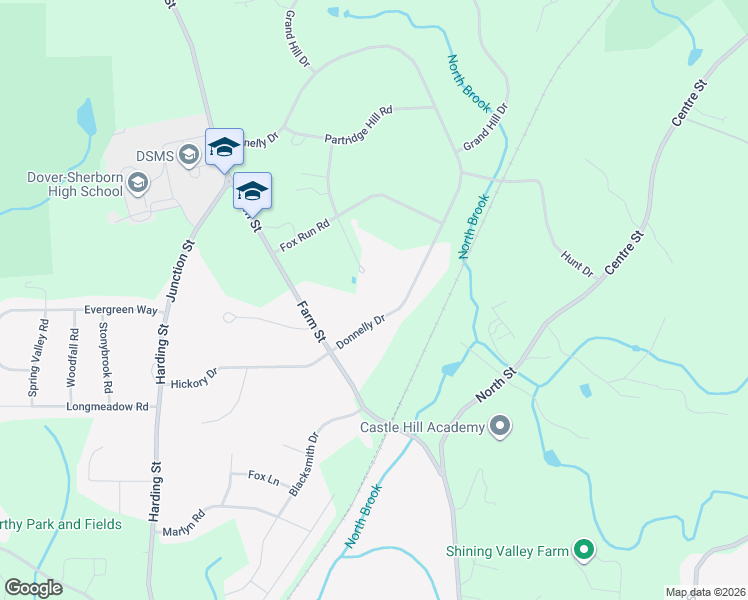 map of restaurants, bars, coffee shops, grocery stores, and more near 10 Donnelly Drive in Medfield