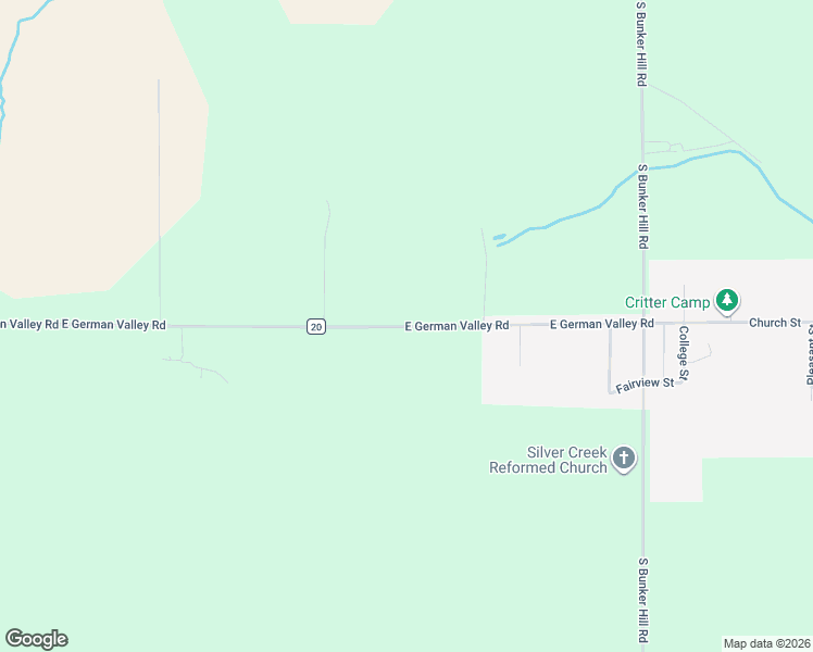 map of restaurants, bars, coffee shops, grocery stores, and more near 5940 East German Valley Road in German Valley