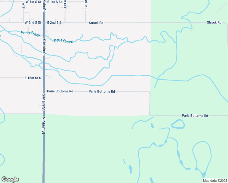 map of restaurants, bars, coffee shops, grocery stores, and more near Paris Bottoms Road in Paris