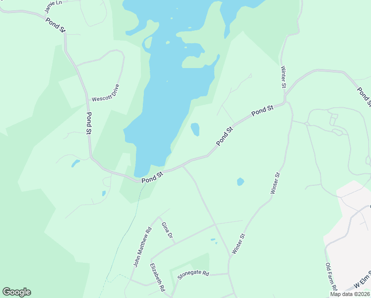 map of restaurants, bars, coffee shops, grocery stores, and more near 156 Pond Street in Hopkinton