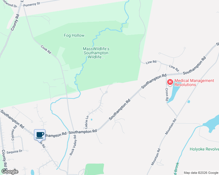 map of restaurants, bars, coffee shops, grocery stores, and more near 33 Labrie Lane in Holyoke