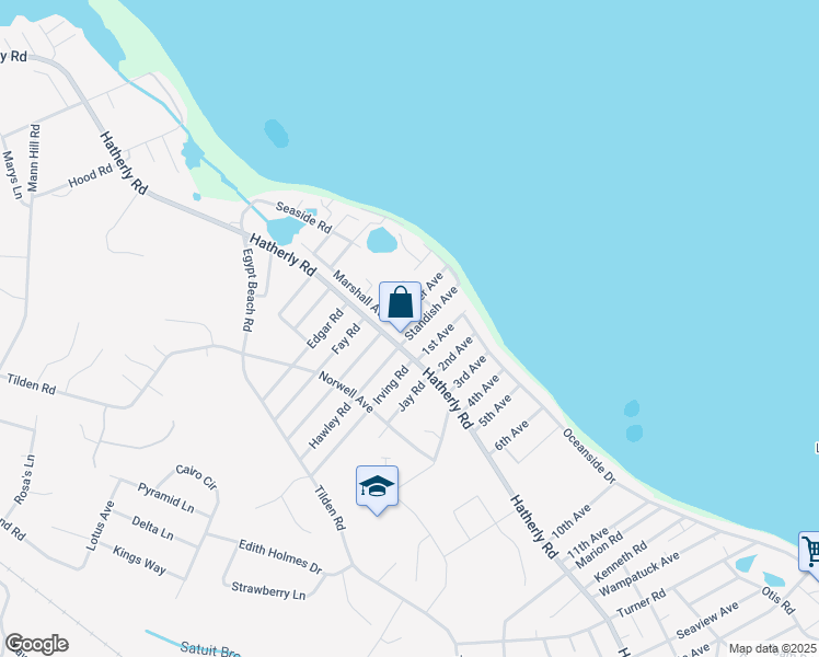 map of restaurants, bars, coffee shops, grocery stores, and more near 11 Standish Avenue in Scituate