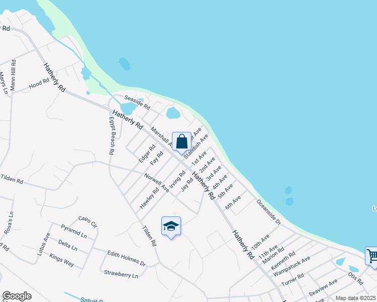 map of restaurants, bars, coffee shops, grocery stores, and more near 11 Standish Avenue in Scituate