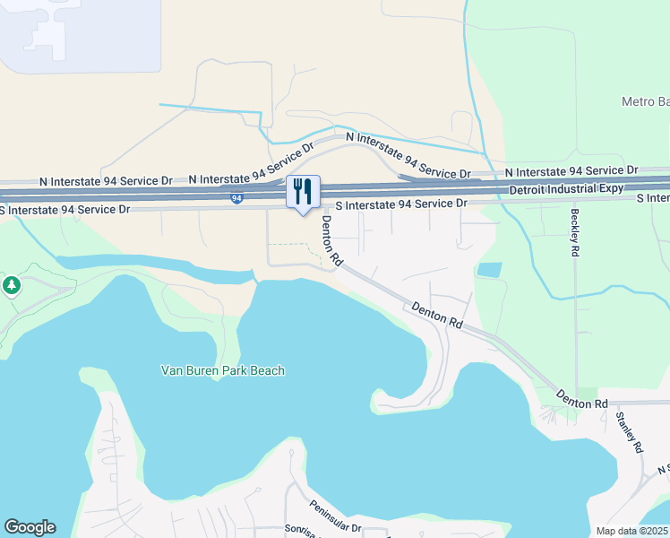 map of restaurants, bars, coffee shops, grocery stores, and more near 49061 Denton Rd in Belleville