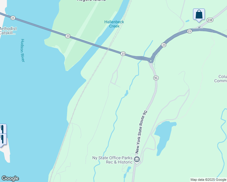 map of restaurants, bars, coffee shops, grocery stores, and more near 45 Brown Drive in Greenport