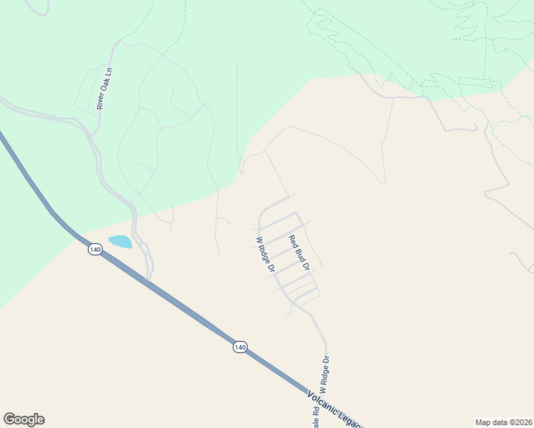 map of restaurants, bars, coffee shops, grocery stores, and more near 1165 West Ridge Drive in Klamath Falls