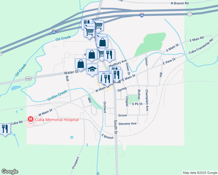 map of restaurants, bars, coffee shops, grocery stores, and more near in Cuba