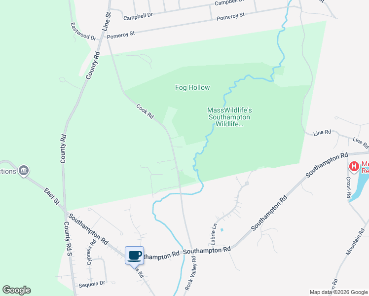 map of restaurants, bars, coffee shops, grocery stores, and more near 35 Cook Road in Southampton