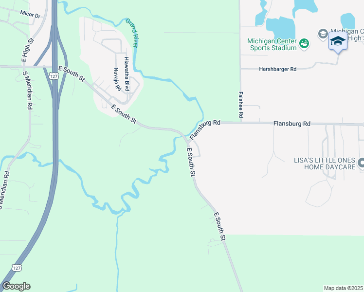 map of restaurants, bars, coffee shops, grocery stores, and more near 2901 East South Street in Jackson