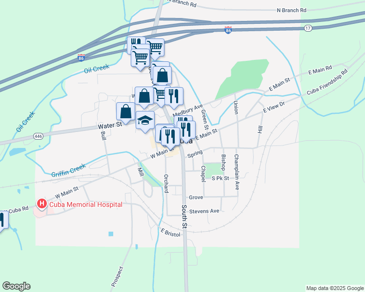 map of restaurants, bars, coffee shops, grocery stores, and more near in Cuba