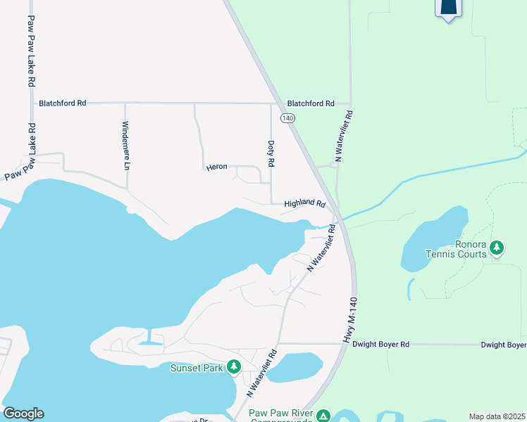 map of restaurants, bars, coffee shops, grocery stores, and more near 8668 High Street in Watervliet