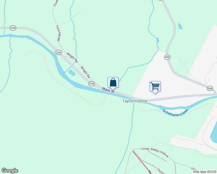 map of restaurants, bars, coffee shops, grocery stores, and more near 8496 Highway 23A in Hunter